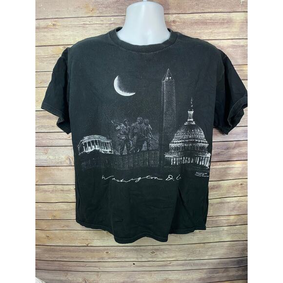 1992 Vintage Washington DC T-Shirt Size XL Double-Sided Single Stitch 22x26 - Picture 1 of 12